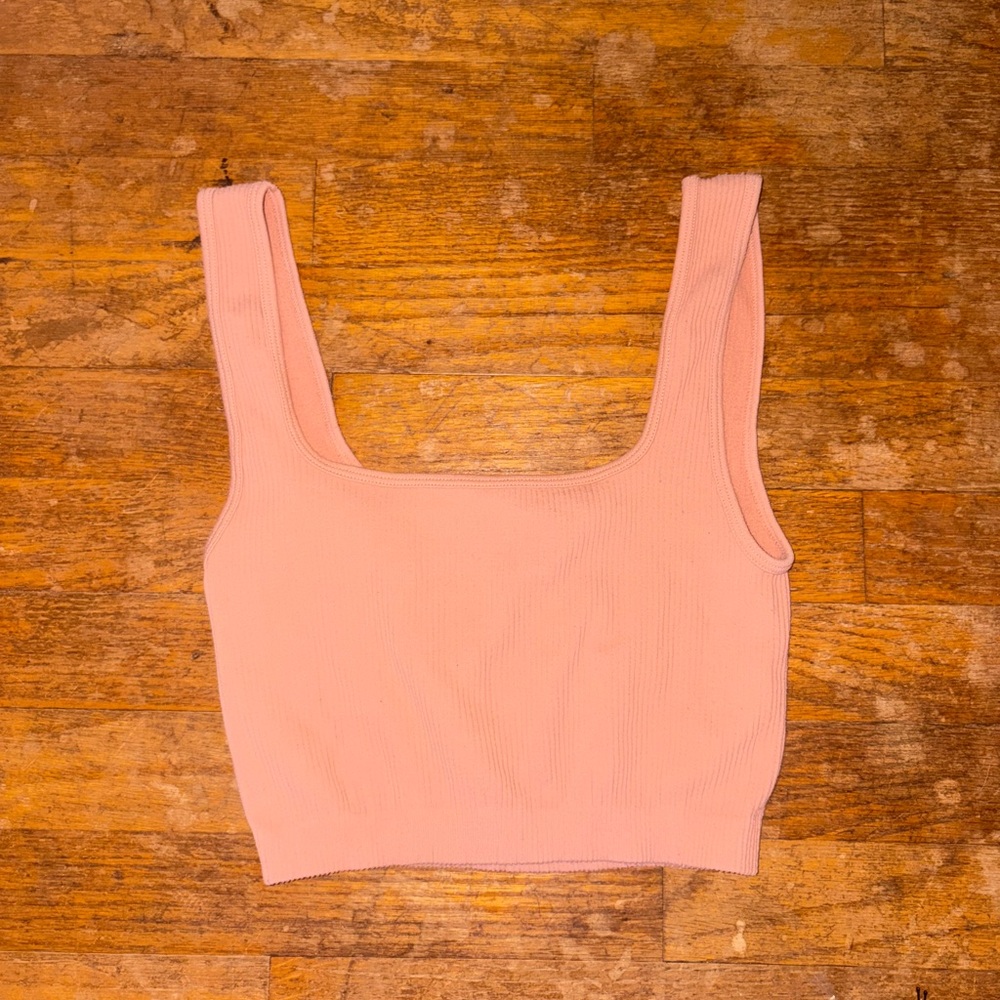 Zara ribbed salmon tank top